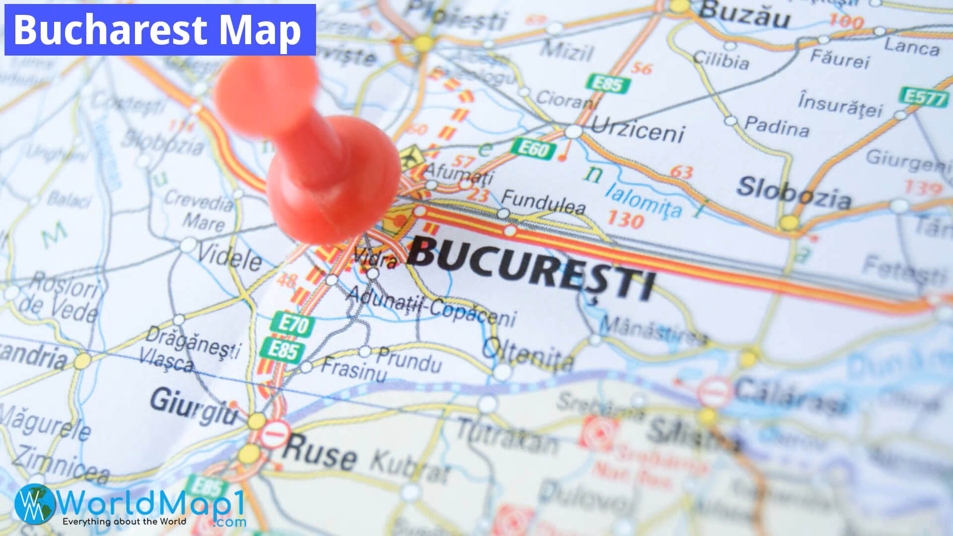 Bucharest Map Romania